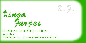 kinga furjes business card